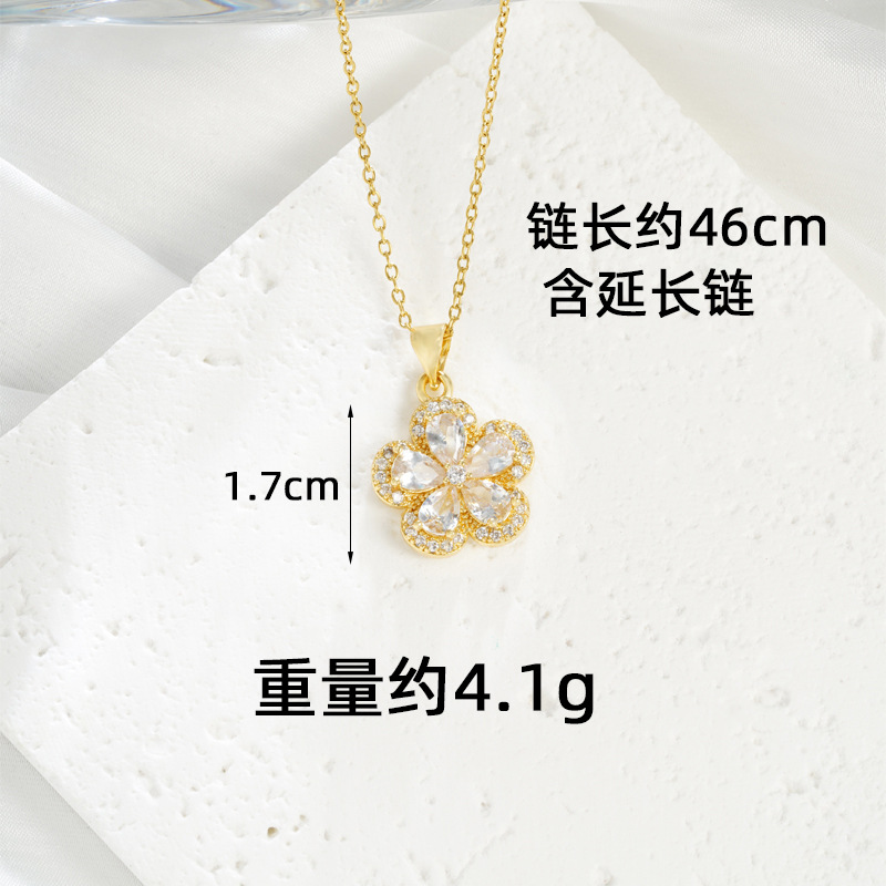 Diseño de collar de oro de arena transfronteriza de Vietnam, aretes de flores de cinco pétalos, juegos de joyería de alta calidad para mujeres que no se desvanecen