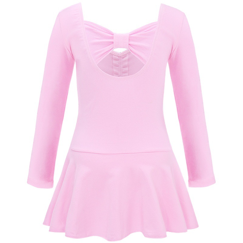 Ropa de baile para niños ropa de práctica vestido de una pieza para Niñas Ropa de una pieza de Primavera de manga larga vestido de baile ropa de clasificación