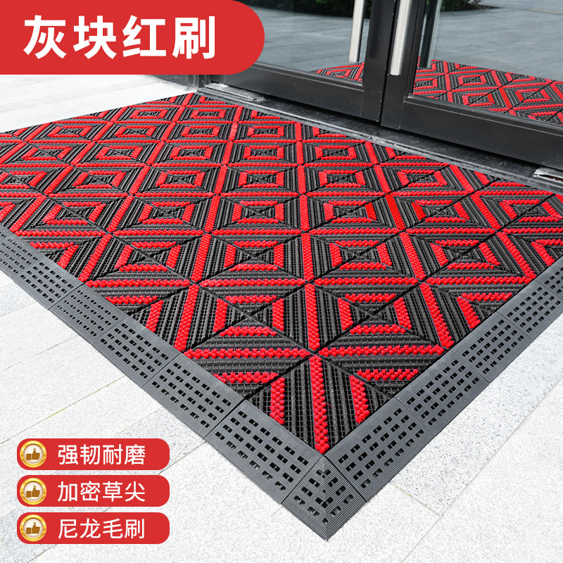 그레이 블록 레드 브러쉬 [3모 브러쉬]