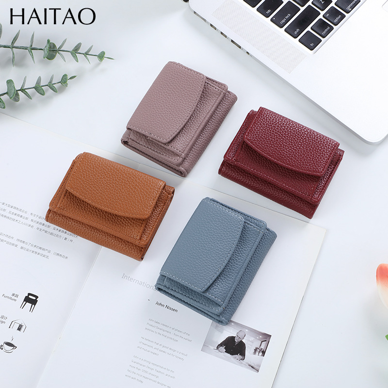 Nuevo bolso de mujer corto transfronterizo simple multi-tarjeta billetera con cremallera bolso de mini monedas de mujer corta bolsa