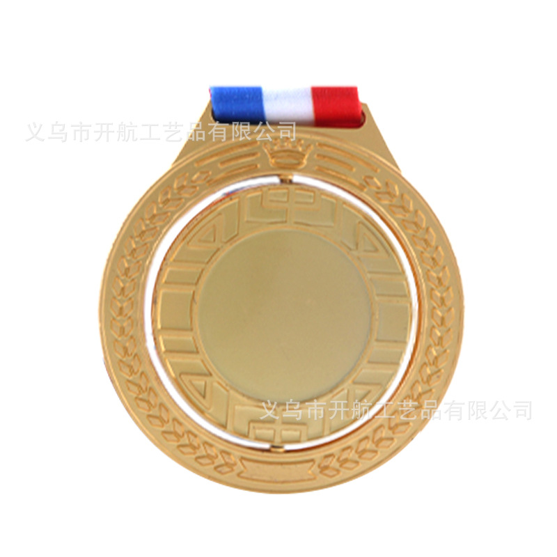 Medalla de metal rotatoria de acento de navegación, competencia de oro y plata, medalla de bronce general, conmemorativa de la impresión