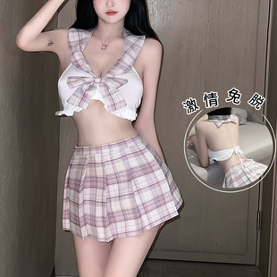 Sexy underwear student uniform JK miniskirt sweet pure cute new summer and autumn pajamas set a generation of hair
