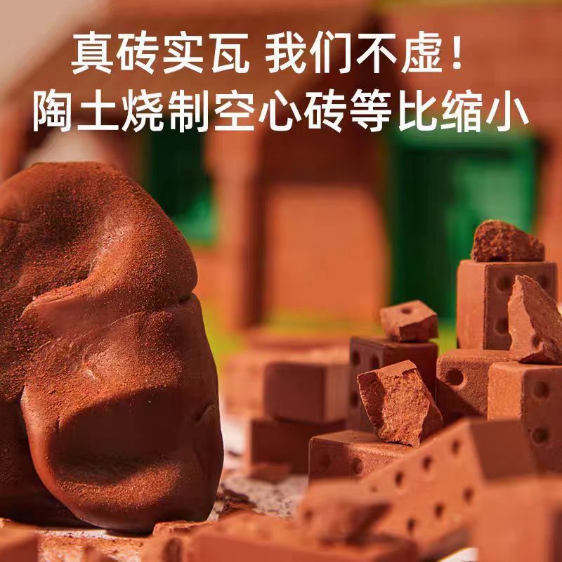 DIY hecha a mano albañil ladrillo construyendo casa para niños simulación de construcción de cemento construyendo mini casa juguetes