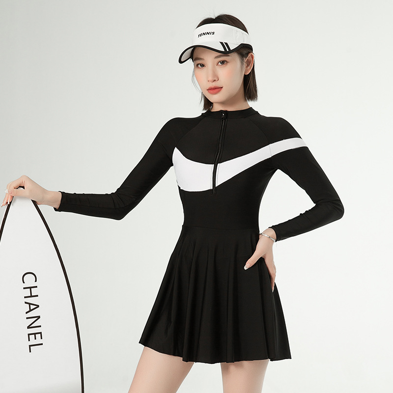 South Korea plus size diving suit women's split long-sleeved swimsuit 2024 new sports trousers cross-border wholesale swimsuit