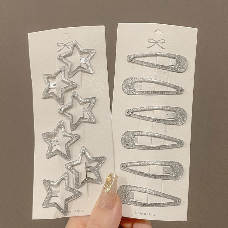 Estrella horquilla accesorios para el cabello para niños flequillo flash lateral pequeño clip bb clip bebé estrella de cinco puntas tocado clip