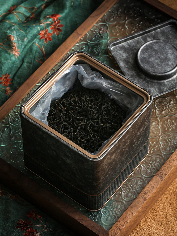 té vacío lata de hierro té blanco retro té verde general caja de regalo vacío caja de embalaje de té a granel árbol antiguo Dianhong Pu 'er caja de té