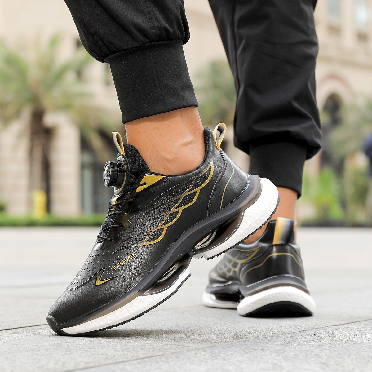 Men's Carbon Plate Slip-On Running Shoes Autumn/Winter New Arrival Ultra-Lightweight Running Shoes Rebound, Shock Absorption, Breathability Rotating S_voghion.com