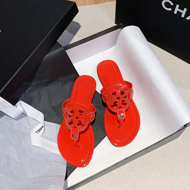 2024 nuevo tipo de zapatillas TB casuales con suela plana para mujeres de verano, zapatos de playa antideslizantes con suela gruesa