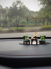 青蛙治癒系汽車擺件可愛車載裝飾禮物車內卡通飾品桌面中控台擺件