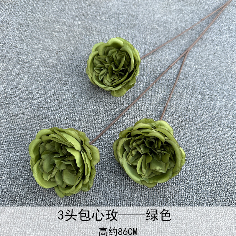 Artificial Rosa sola franela Rosa flor artificial boda decoración del hotel decoración del hogar arreglo de flores flor artificial Rose