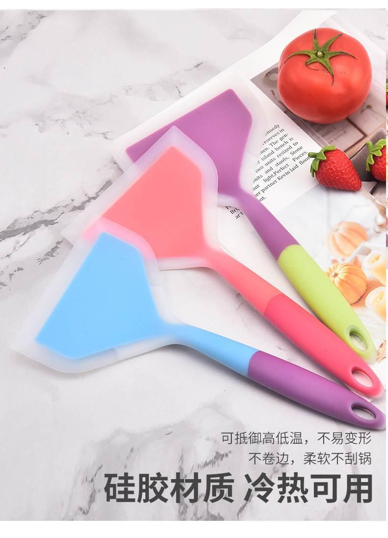 Silicone Spatula Turner Non-Stick Safe Heat Resistant Mini Green for Tamagoyaki Pancake Frying key features