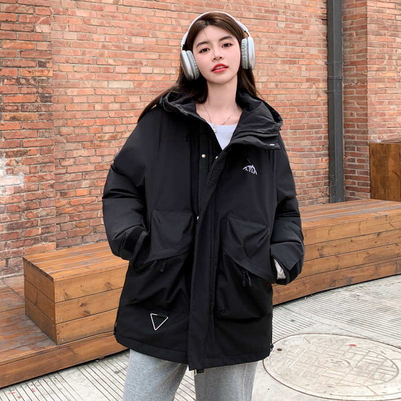 Ropa de algodón al aire libre japonesa marca de invierno pareja gruesa abrigo de vestir de aire neutro suelto ropa de algodón de herramientas casuales
