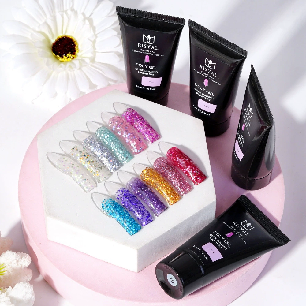 30 г гель для наращивания кристаллов, полигель, без бумаги, быстрое наращивание, новый гель для лака для ногтей, эксклюзивная трансграничная поставка.
