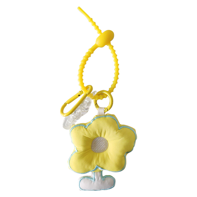 INS estilo colgante flor pequeña bolsa de dos colores adornos llavero decoración hembra accesorios de dibujos animados lindo hembra