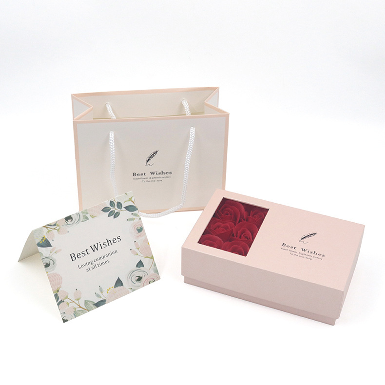 핑크; 보석함 + 핸드백 + 축하 카드