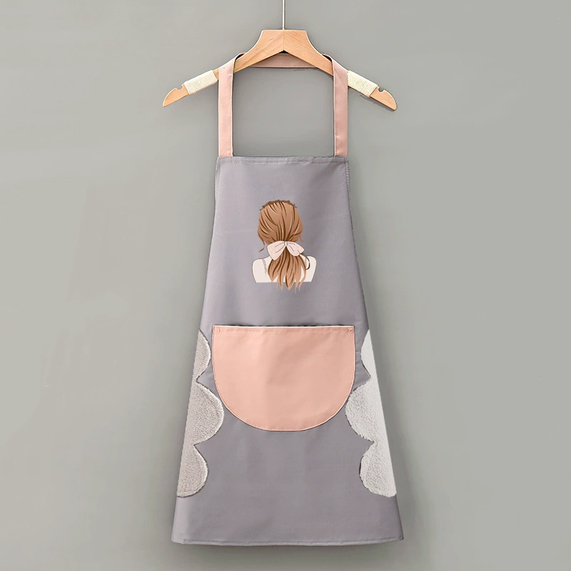 Cute fashionable waterproof apron for work for food, Korean style