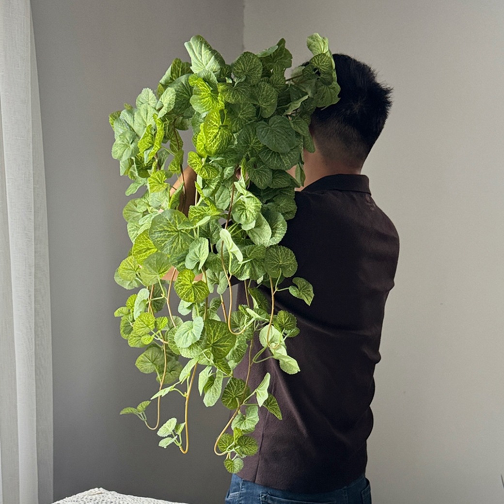 국경을 넘는 인기 상품 90cm 해바라기 잎 장식 벽걸이 덩굴형 인조 녹색 식물 공장 도매 가정용품 도매