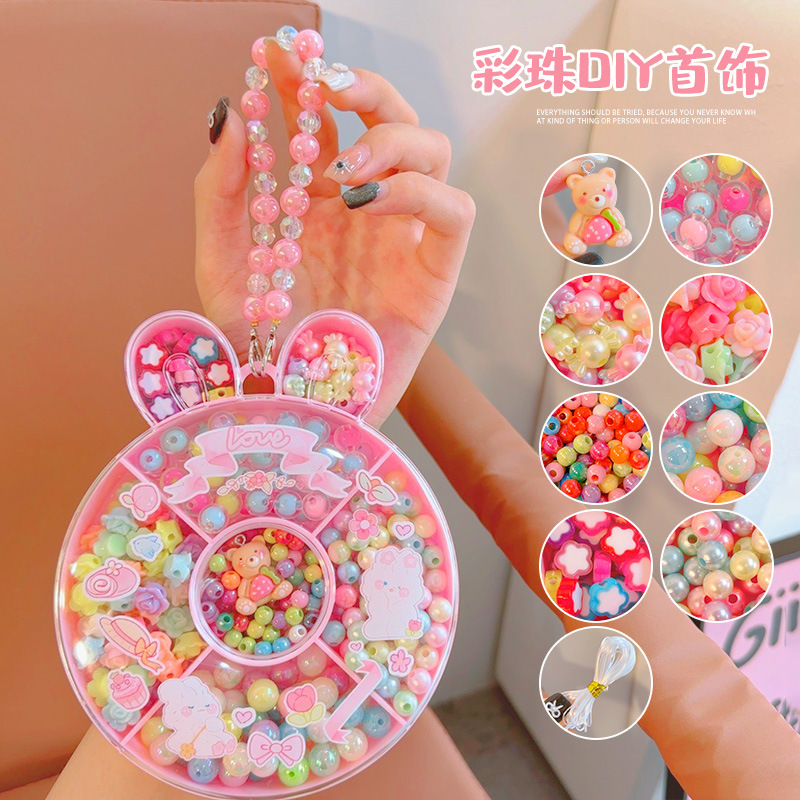 1 joyero de bricolaje de conejo rosa