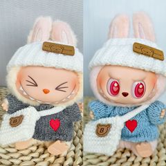 衣類のみ】1代目・2代目キーホルダー ラブブ服ペンダント ラブブベビー服 ニットセーター 帽子セット