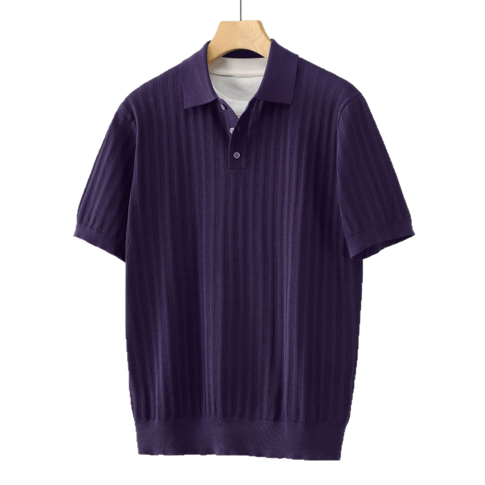 Polo camiseta de punto camiseta de manga corta hombre paolo anti-rayas vieja camiseta de negocios de verano fábrica transfronteriza al por mayor