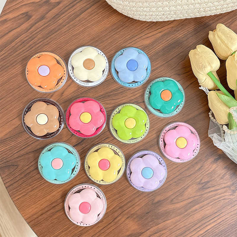 Cross-Border Pure Color Hyuna Style Flower Mobile Phone Airbag Holder Magnetic Magsafe Stable Telescopic Desktop Support