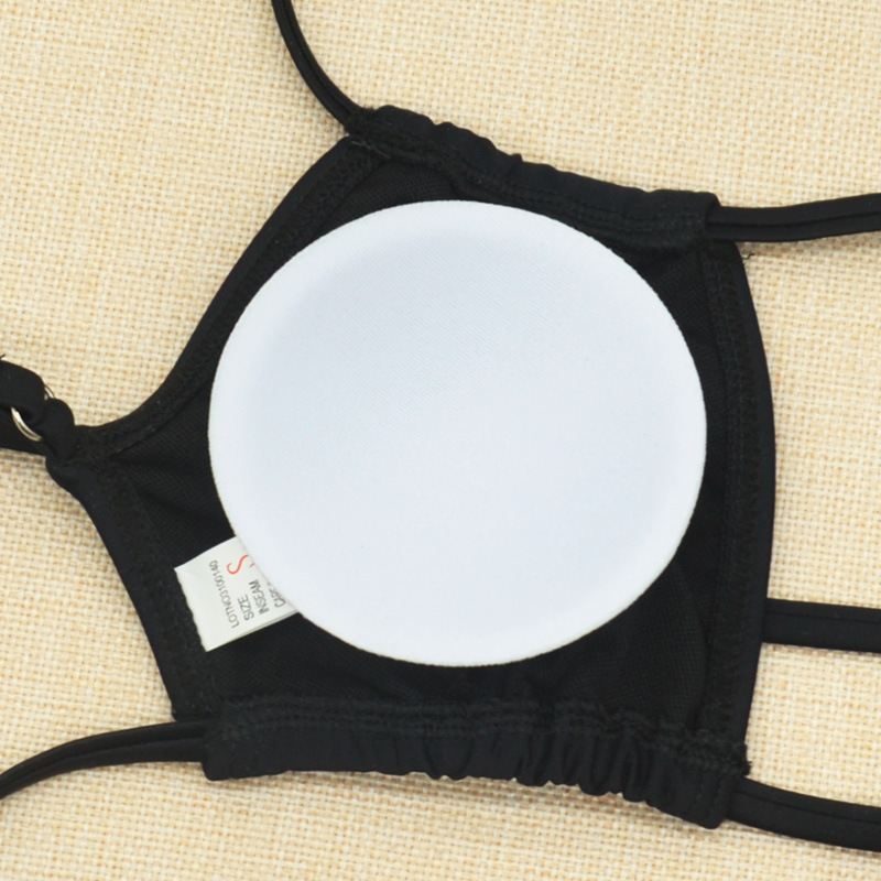sexy black triangle split swimsuit NSHL38169