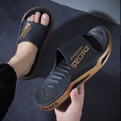 2023 New Men's Slippers for Outdoor Wear, Summer Home Use, Non-Slip Thick Soles, Indoor Home Bathroom One-Piece Cool Slippers for Men
