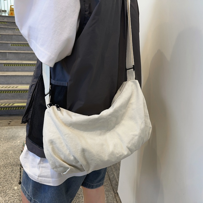 Bolso diagonal ins de moda de estilo perezoso 2024 nuevo bolso de lona casual bolso de mensajero simple y versátil al por mayor