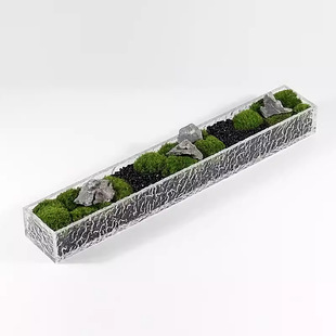 Modern Acrylic Moss Micro Landscape Office Tea Room Study Desktop Decoration Model Room Meeting Long Table Decoration