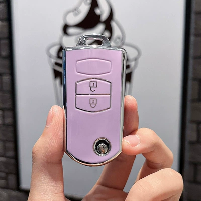 3 Star Cheng key — Car key bag - mazda-c-folding-2-keys-single-shell-purple