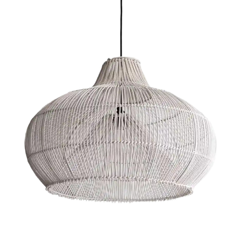 Ovejas de madera de estilo nórdico lámpara de mesa de comedor de ratán lámpara de ratán creativa simple Inn B & B sala de estar lámpara de ratán