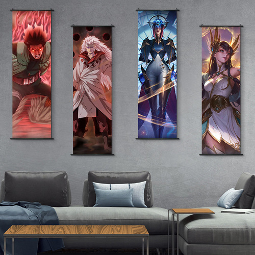 Animation scroll paintings, star posters, scroll paintings, decorative paintings, wholesale advertisements, comic exhibition hanging paintings, one-piece order