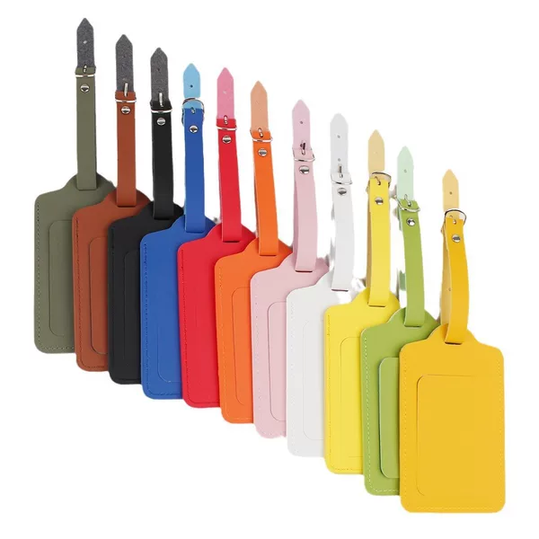in stock New Leather Luggage Tag Simple Multicolor Suitcase Tag Check-in Items Check-in Display Tag Tag