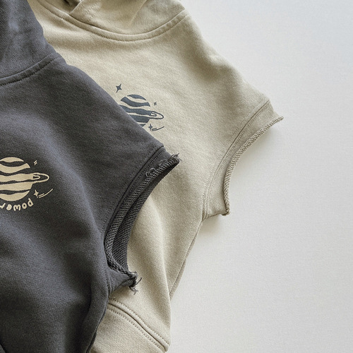 With accent ~ boys and girls vest 2024 spring and autumn new children's Korean style casual pullover sweatshirt vest trendy children's clothing