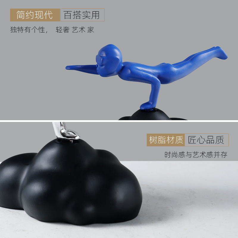 현대 미니멀 한 수지 파일럿 그림 예술 장식품 모델 룸 연구 바탕 화면 재미 부드러운 장식 스페셜