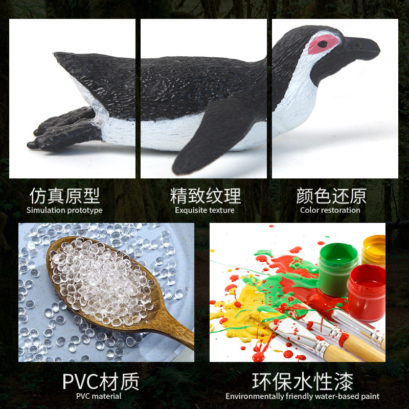 Selección estricta de nuevos juguetes educativos para niños animales marinos modelo de simulación pingüino juguetes creativos para estudiantes de primaria