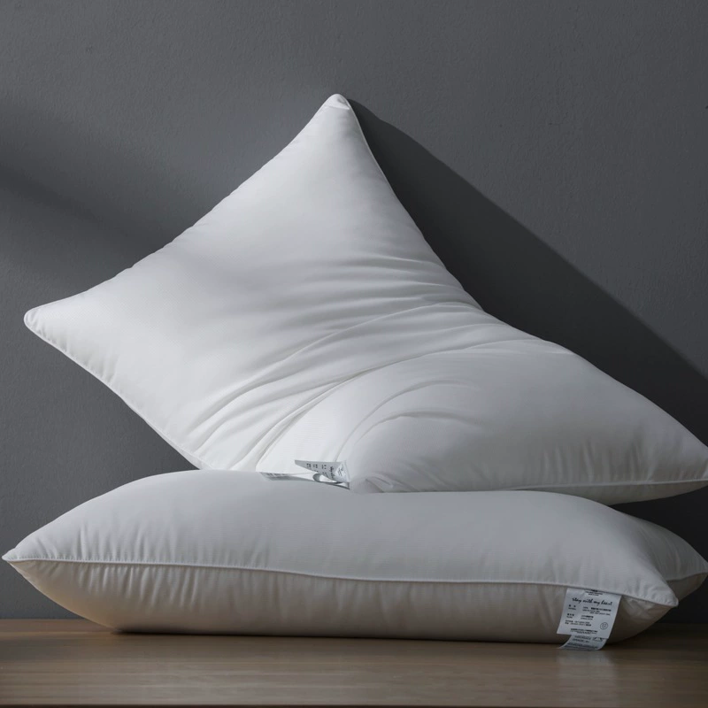 Feather velvet pillow double compression pillow high and low skin-friendly pillow core Nantong home textile bedding wholesale side sleeping
