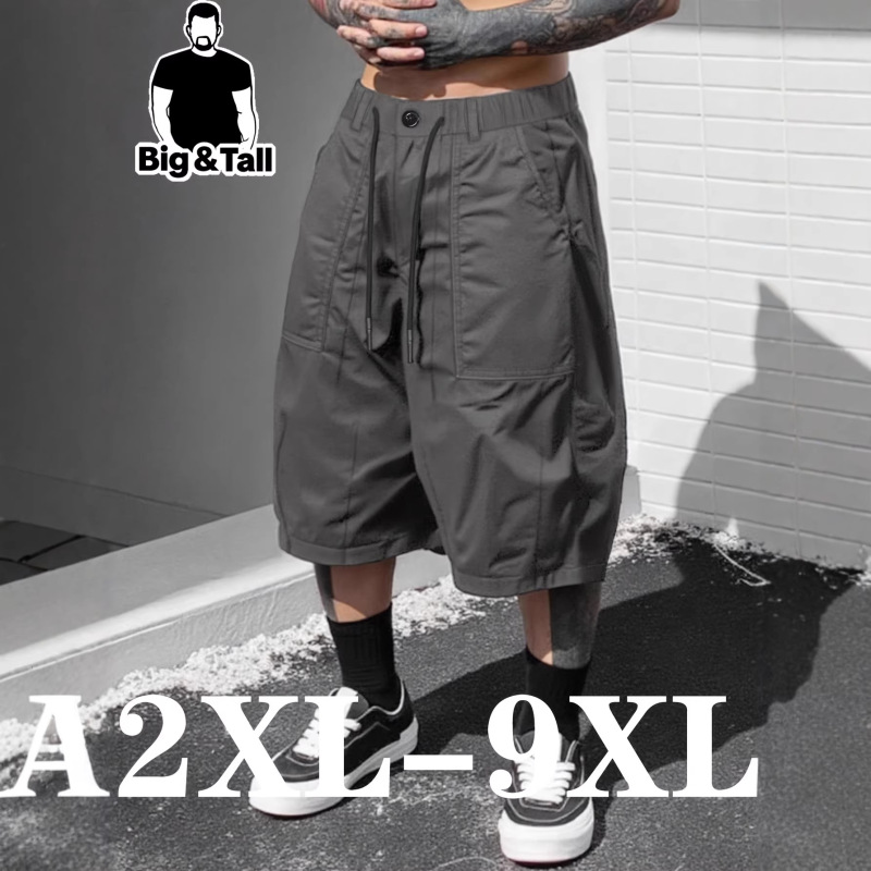 Plus-Size Men's Casual Trendy Workwear Cropped Trousers Cross-Border Foreign Trade 2026