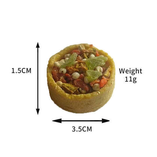 Small Pet Teething Egg Tart, Hamster, Rabbit, Chinchilla, Guinea Pig Snack, Fruit and Vegetable Egg Tart