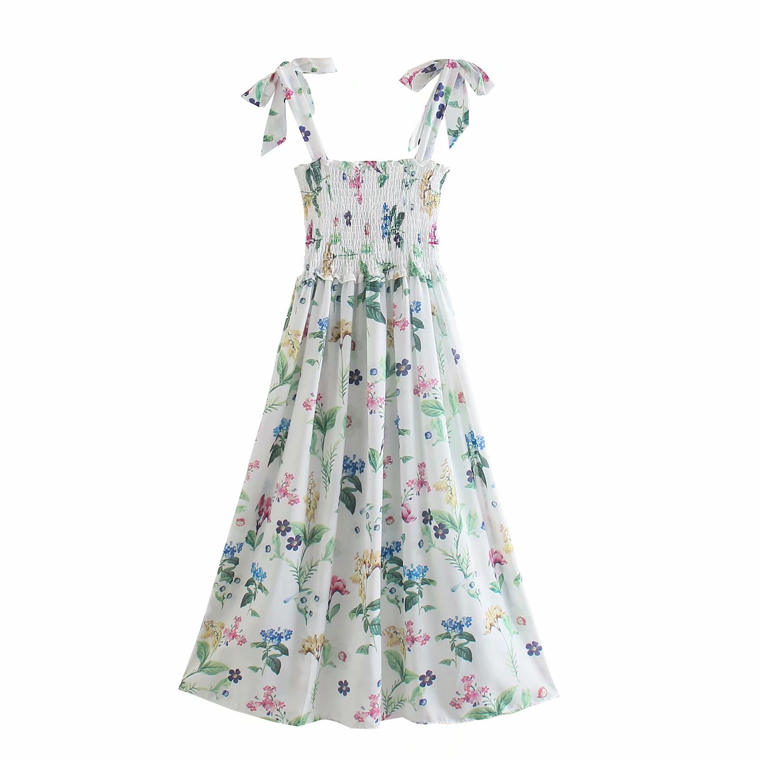 A-line Skirt Streetwear Printing Bowknot Backless Printing Maxi Long Dress display picture 11