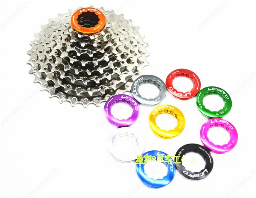 LITEPRO ЧПУ алюминиевый сплав горный велосипед дорожный автомобиль 11T крышка маховика стопорное кольцо замок крышка свет многоцветный