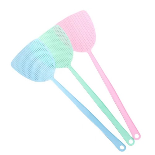 Fly Swatter with Thick Durable Plastic Head, Resistant to Breaking, Long Handle for Swatting Mosquitoes and Flies