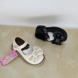 Girls' Leather Shoes 2025 Early Autumn New Mori Girl Style Little Girls Princess Shoes Children's Non-Slip Butterfly Shoes