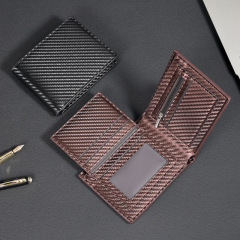 新しいクロスボーダー 70% off カーボンファイバーメンズ財布ハイエンド盗難防止ブラシ大容量財布マルチカードスロットカードホルダー男性用