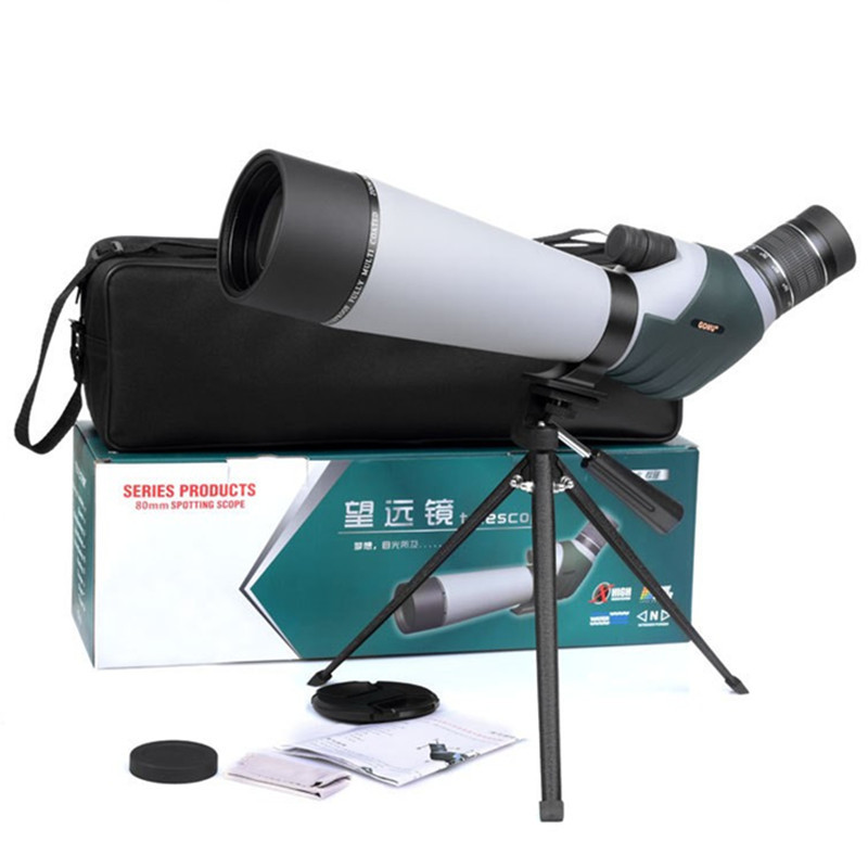 批发观鸟镜单筒变倍望远镜高倍高清80mm大口径双调观靶镜微光夜视