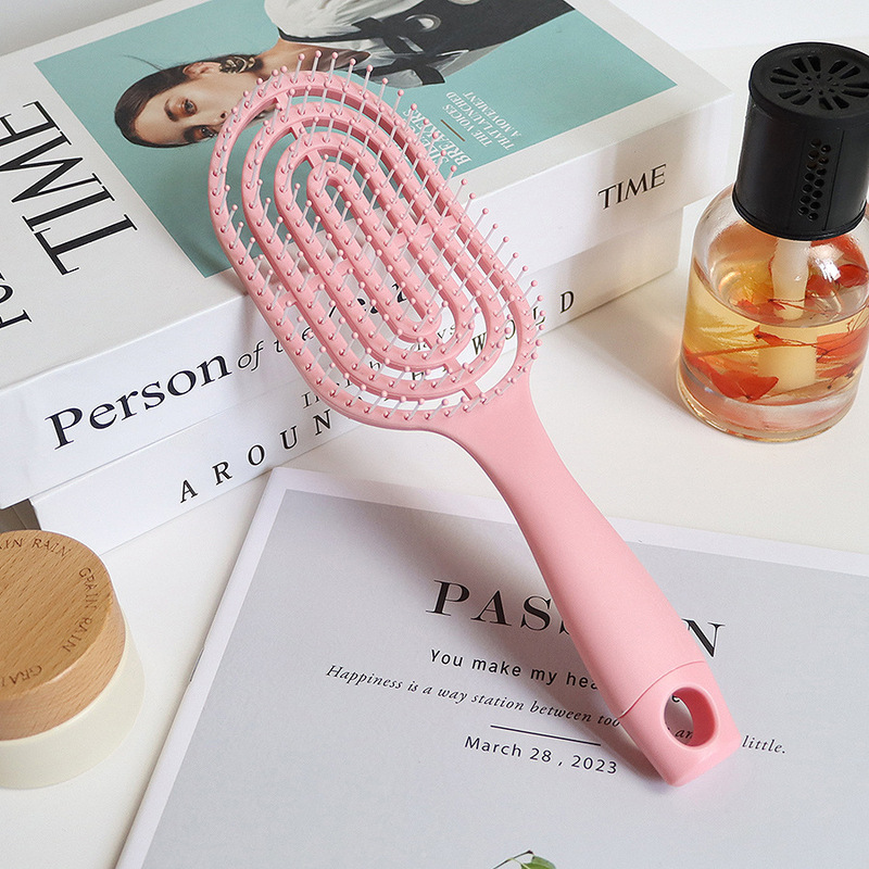 家庭用中空ヘアコーム、高見えガールヘアコーム、ふわふわマッサージリブ、大きなカーブコーム|undefined