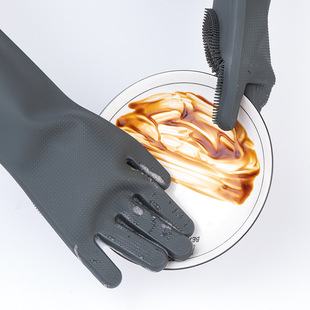 QM Accessories Heat Resistant Oven Gloves suit Oven Gloves Silicone Oven Gloves Black Food Processing