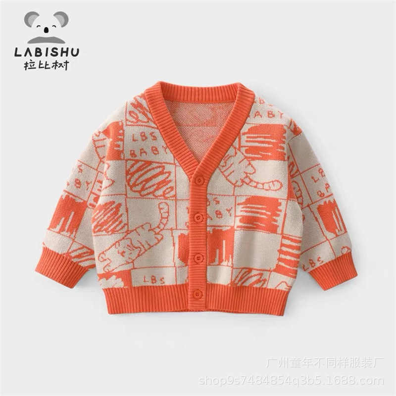 拉比树童装 春秋冬款毛衣开衫外套卫衣品牌童装走份批发货源 直发