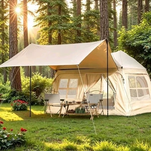Inflatable roof tent for outdoor camping, SUV, tank, off-road, self-driving tours, car camping, foldable car tent