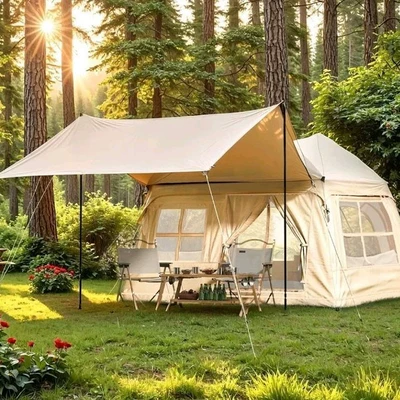 Inflatable roof tent for outdoor camping, SUV, tank, off-road, self-driving tours, car camping, foldable car tent (Avtomobil dam çadırları)